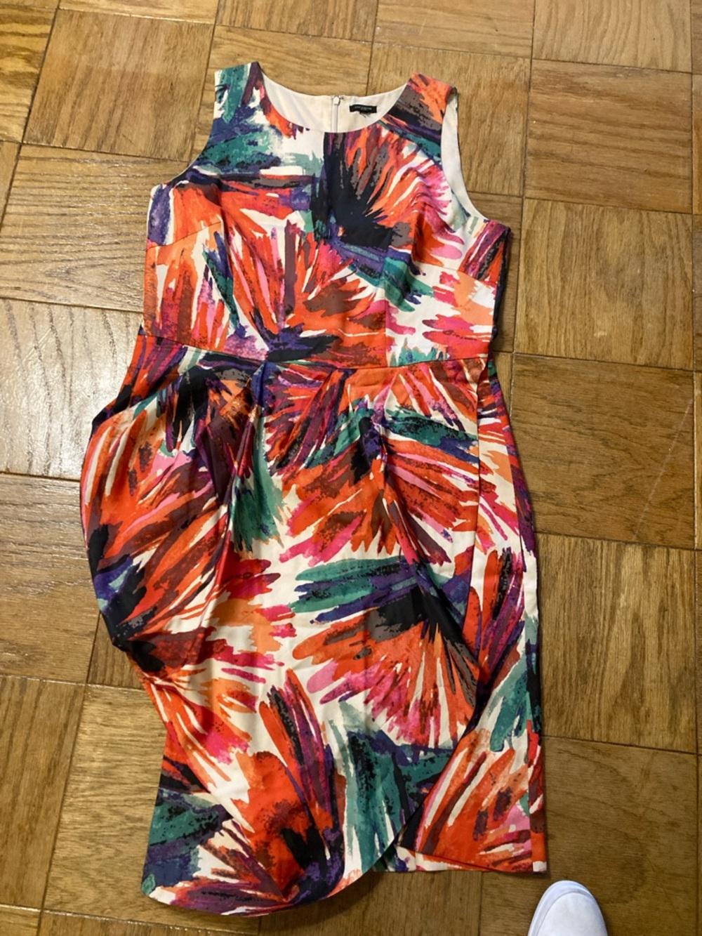 Ann Taylor Multicolor Brushstroke Sheath Dress